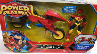 Power players motocicleta con figura 